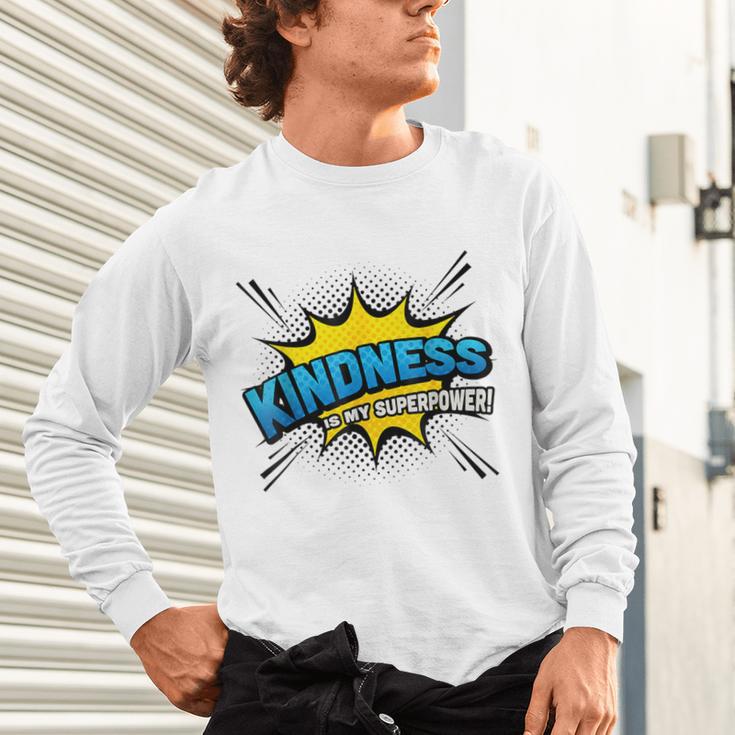Kindness Is My Superpower Retro Comic Book T-Shirt Unisex Long Sleeve T-Shirt