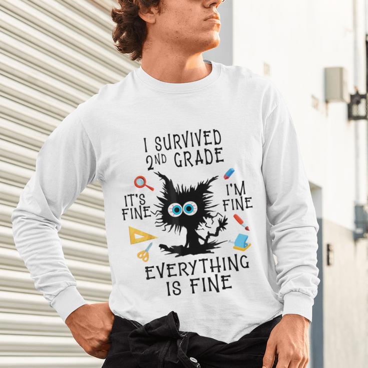 Last Day Of School Student Graduation I Survived 2nd Grade Unisex Long Sleeve T-Shirt
