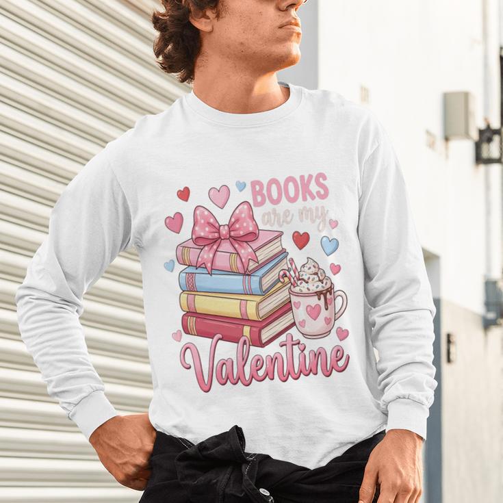 Librarian Books Are My Valentine Teacher Valentines Teach Unisex Long Sleeve T-Shirt
