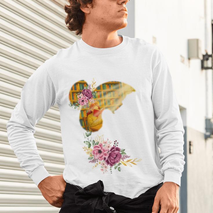 And Into The Library She Goes Book Lover Reading Bookworm Unisex Long Sleeve T-Shirt