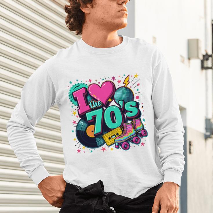 I Love The 70s Retro Cassette Roller Vinyl Disco Nostalgia Unisex Long Sleeve T-Shirt I Love The 70s Retro Cassette Roller Vinyl Disco Nostalgia Unisex Long Sleeve T-Shirt