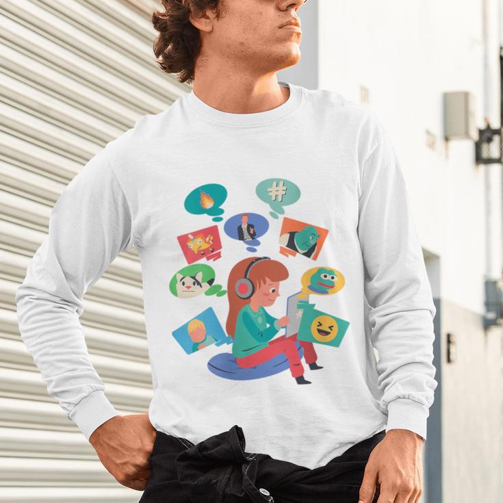 Memes Speak Louder Introvert Anti People Meme Lovers Quiet Unisex Long Sleeve T-Shirt Memes Speak Louder Introvert Anti People Meme Lovers Quiet Unisex Long Sleeve T-Shirt