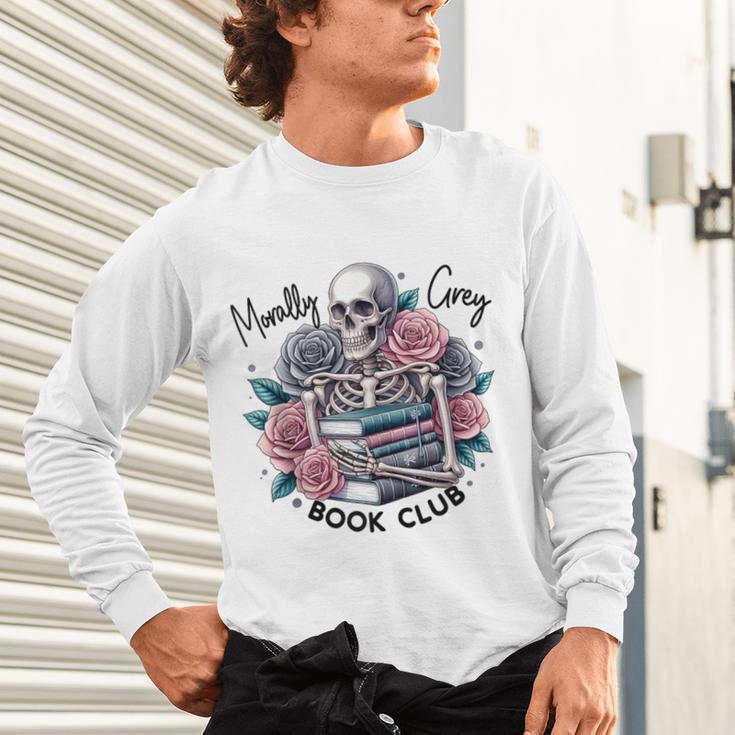Morally Grey Skeleton Reading Smut Smutty Spicy Books Lover Unisex Long Sleeve T-Shirt Morally Grey Skeleton Reading Smut Smutty Spicy Books Lover Unisex Long Sleeve T-Shirt