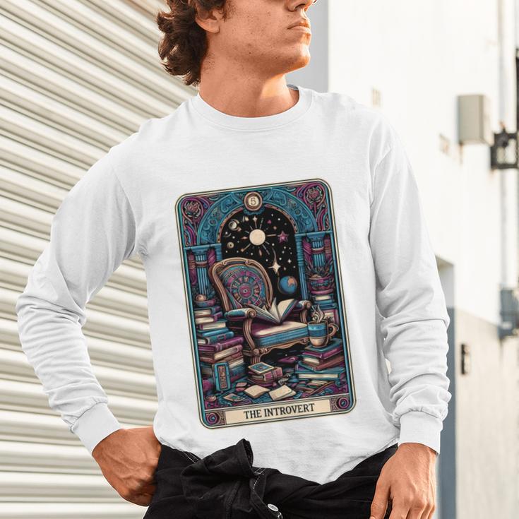 Mystical Library Book Reader The Introvert Tarot Card Unisex Long Sleeve T-Shirt Mystical Library Book Reader The Introvert Tarot Card Unisex Long Sleeve T-Shirt