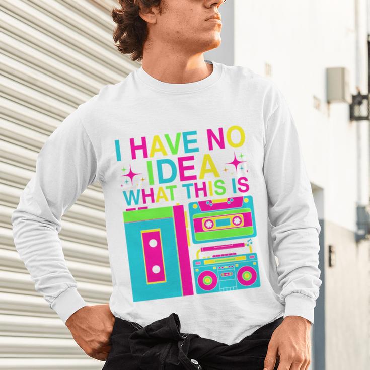 I Have No Idea What This Is Retro 70's 80's 90's Nostalgia Premium Tri-Blend Unisex Long Sleeve T-Shirt