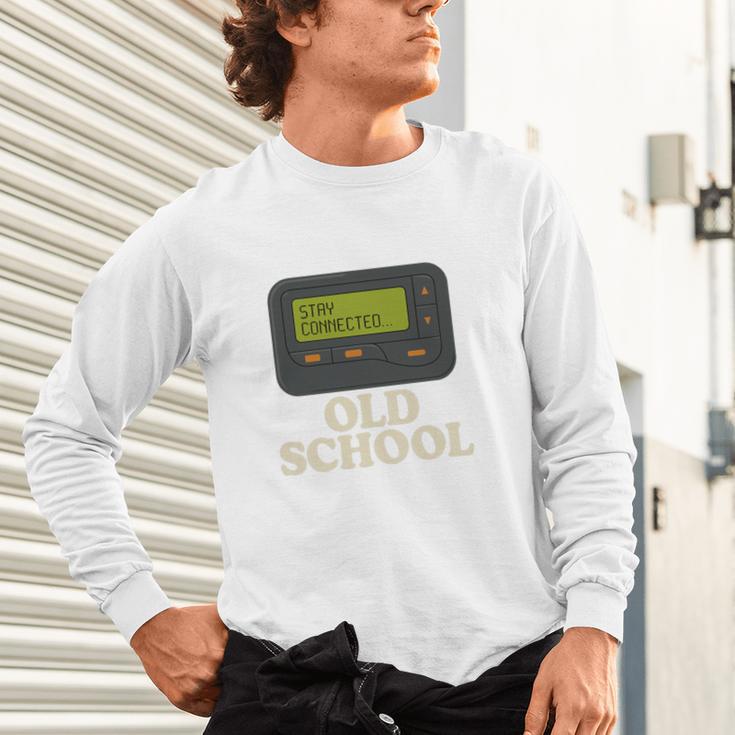 Old School 90s Pager Retro Nostalgia Vintage Tech Gen Unisex Long Sleeve T-Shirt Old School 90s Pager Retro Nostalgia Vintage Tech Gen Unisex Long Sleeve T-Shirt