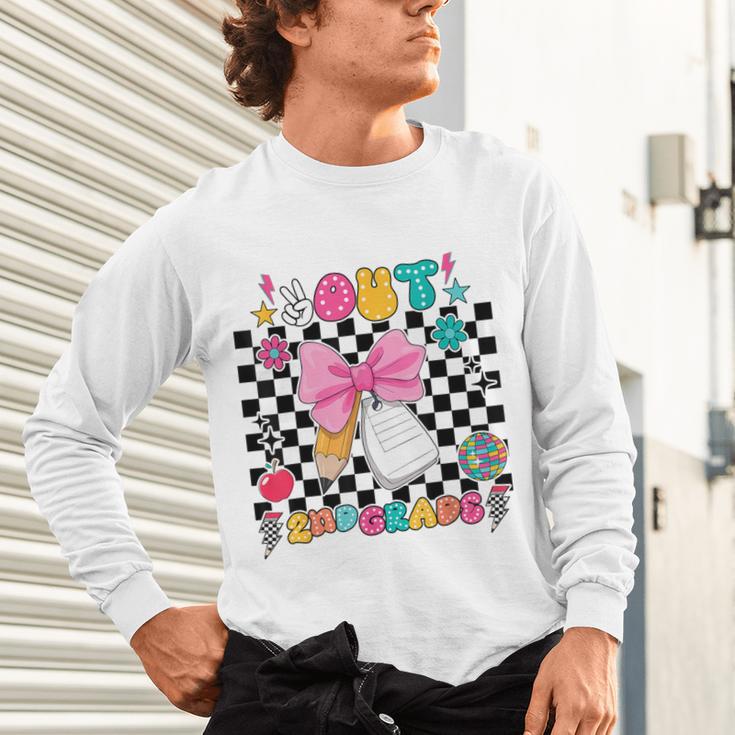 Peace Out 2nd Grade Graduation Last Day School Second Grade Unisex Long Sleeve T-Shirt