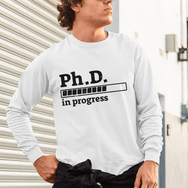 PhD In Progress Graduation Progress Bar Shirt Unisex Long Sleeve T-Shirt