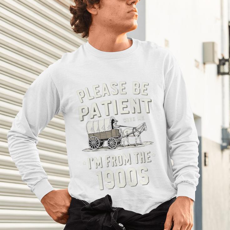 Please Be Patient I'm From The 1900s Retro Premium Tri-Blend Unisex Long Sleeve T-Shirt