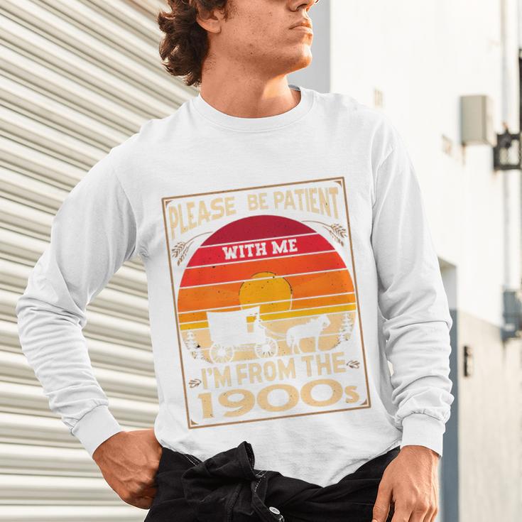 Please Be Patient I'm From The 1900s Sunset Vintage Wagon Premium Unisex Long Sleeve T-Shirt