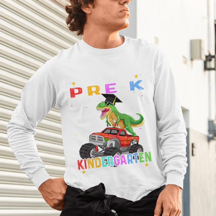 Pre k Graduation 2025 Pre-k Kindergarten Graduate Dinosaur Premium Tri-Blend Unisex Long Sleeve T-Shirt