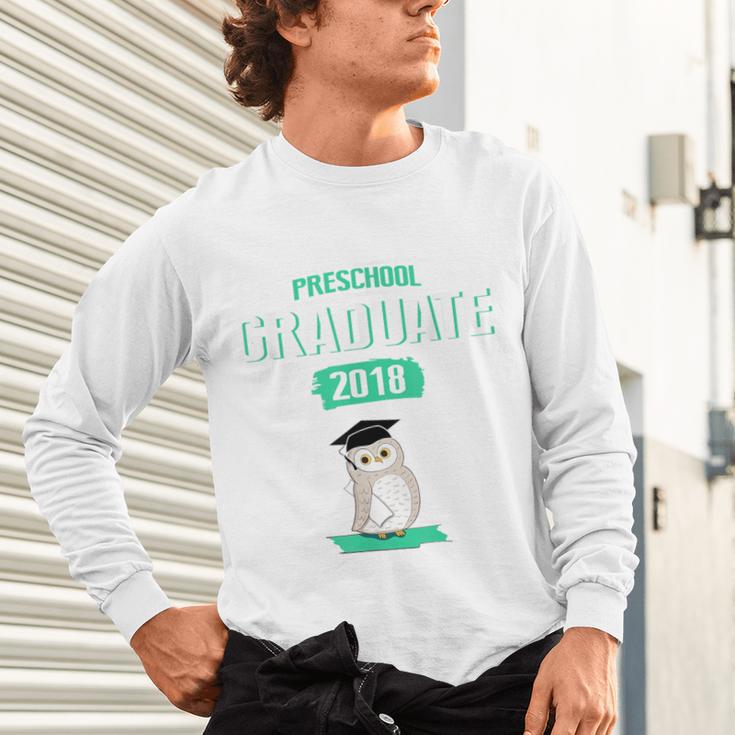 Pre K Graduation Shirt Cute Graduate 2018 Wise Owl Unisex Long Sleeve T-Shirt