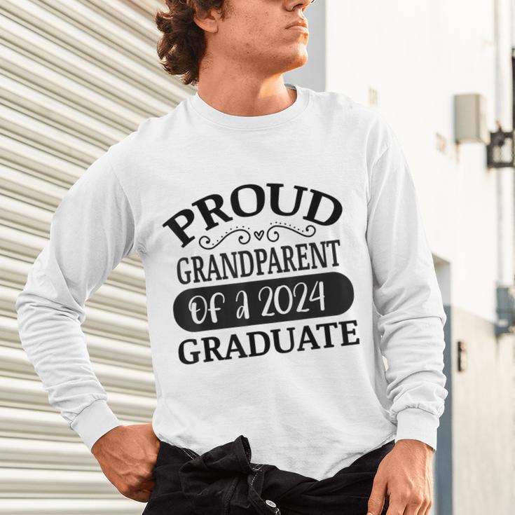 Proud Grandparent Of A Class Of 2024 Graduate Graduation Unisex Long Sleeve T-Shirt