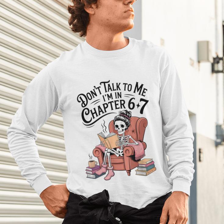 Reading 67 Six Seven Meme English Teacher Book Lover Unisex Long Sleeve T-Shirt
