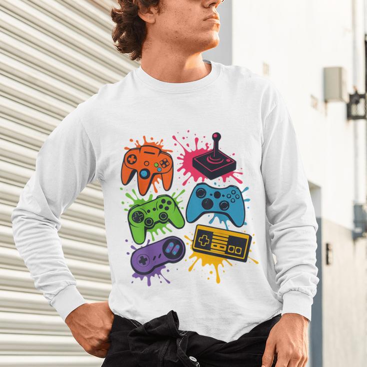 Retro Gamer Controller 80s 90s Video Game Arcade Nostalgia Unisex Long Sleeve T-Shirt Retro Gamer Controller 80s 90s Video Game Arcade Nostalgia Unisex Long Sleeve T-Shirt