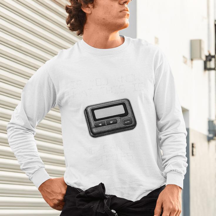 Retro Pager 90s Nostalgia Premium Tri-Blend Unisex Long Sleeve T-Shirt