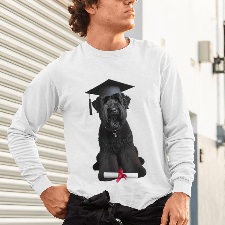 Russian Terrier Dog Graduation Cap Graduate Owner Grad Unisex Long Sleeve T-Shirt