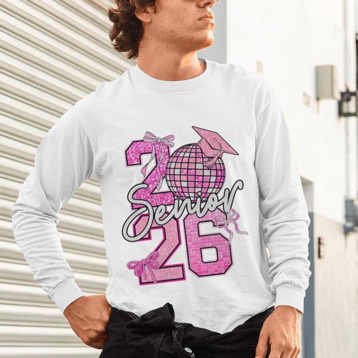 Senior 2026 Graduation Girls Coquette Pink Bow Class Of 2026 Premium Unisex Long Sleeve T-Shirt