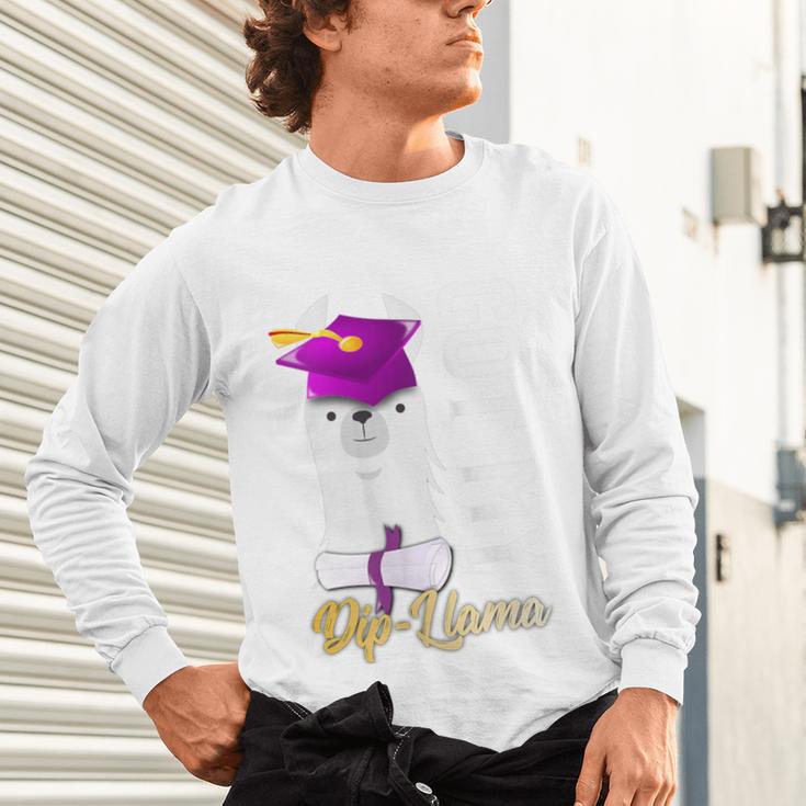 Senior Graduation 2020 Got My Dip-Llama Diploma Llama Pun Unisex Long Sleeve T-Shirt