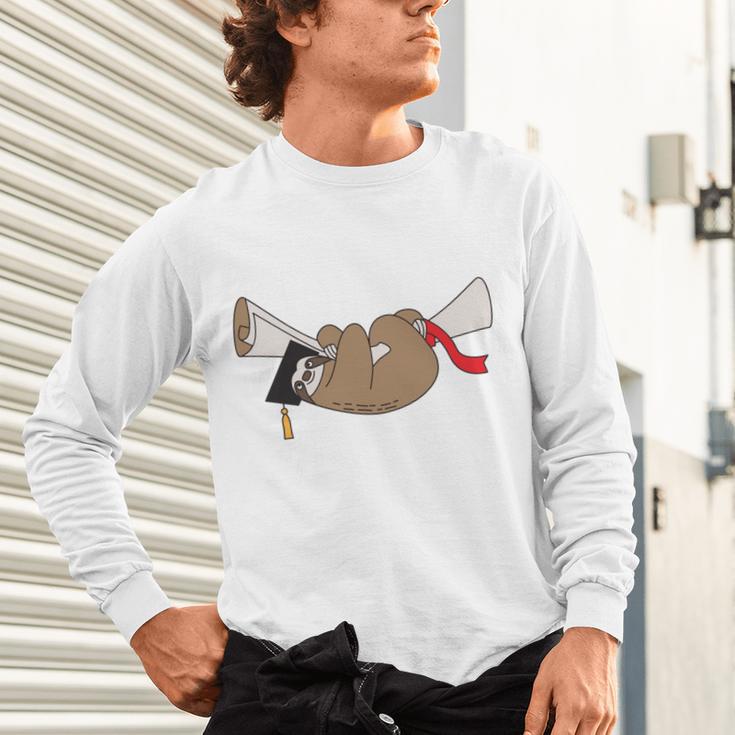 Sloth Graduation Shirt I Did It Diploma Grad Unisex Long Sleeve T-Shirt