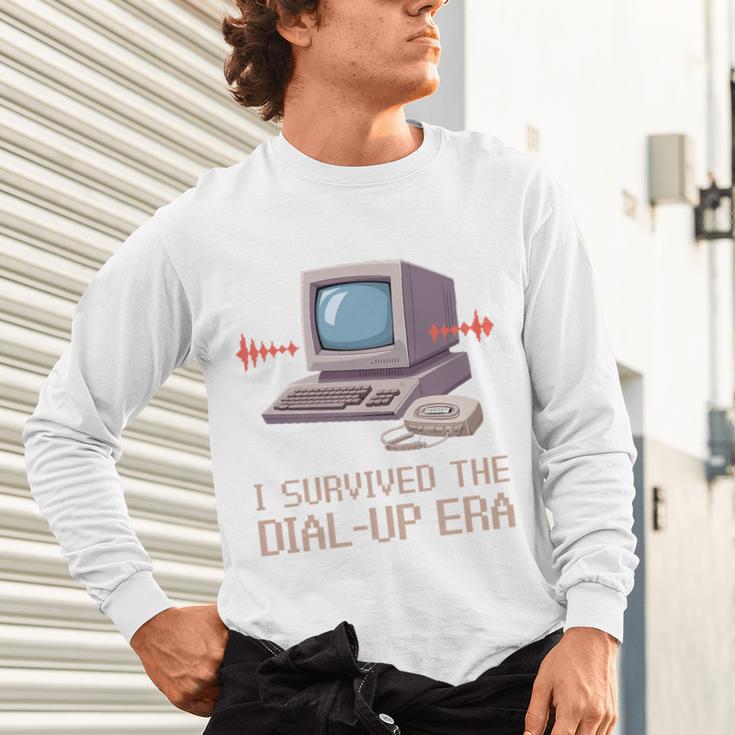 I Survived The Dial-Up Era Retro 90s Nostalgia Premium Tri-Blend Unisex Long Sleeve T-Shirt I Survived The Dial-Up Era Retro 90s Nostalgia Premium Tri-Blend Unisex Long Sleeve T-Shirt