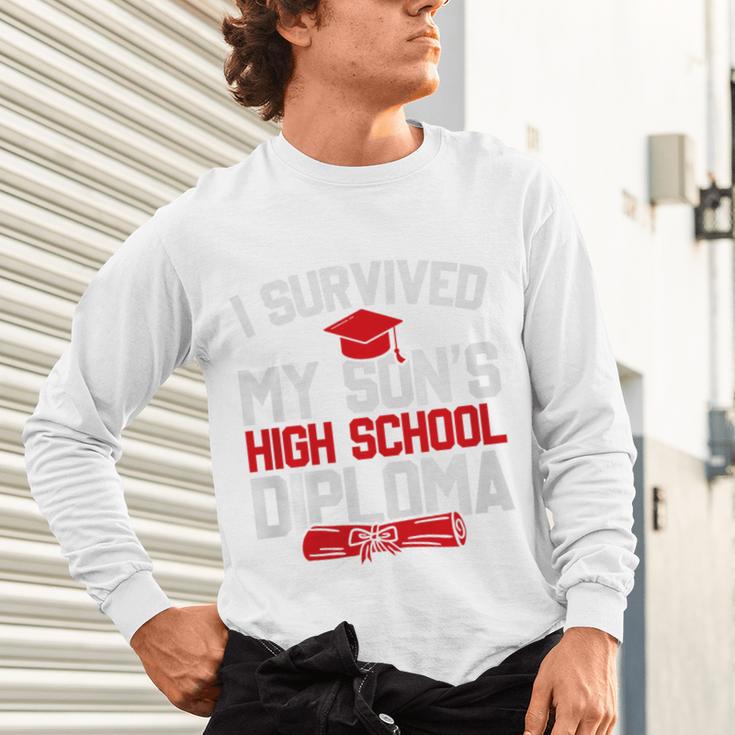 I Survived My Son's High School Diploma Graduation Premium Unisex Long Sleeve T-Shirt