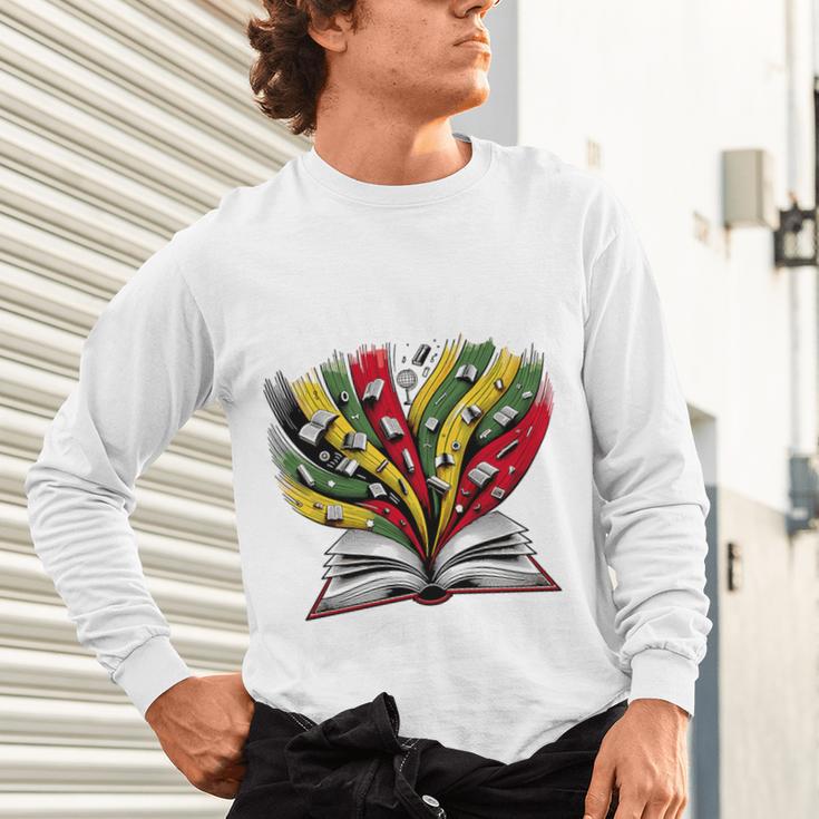 History Education Is Freedom Books Black History Premium Tri-Blend Unisex Long Sleeve T-Shirt