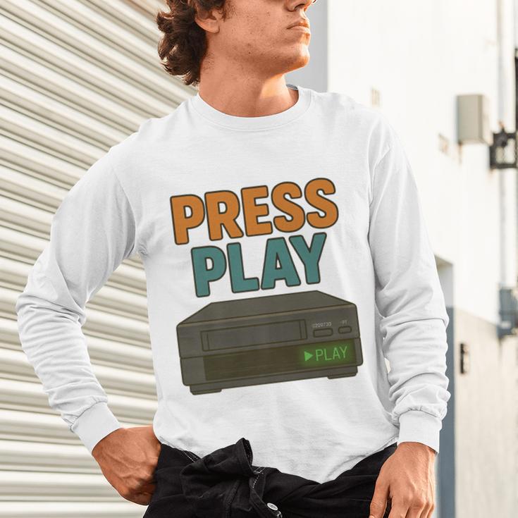 VHS Cassette Retro Analog Nostalgia Theme Premium Unisex Long Sleeve T-Shirt VHS Cassette Retro Analog Nostalgia Theme Premium Unisex Long Sleeve T-Shirt