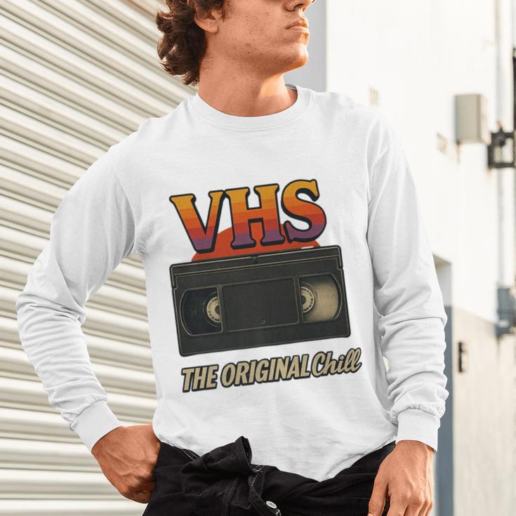 VHS Tape Nostalgia Old School Technology Humor Premium Unisex Long Sleeve T-Shirt