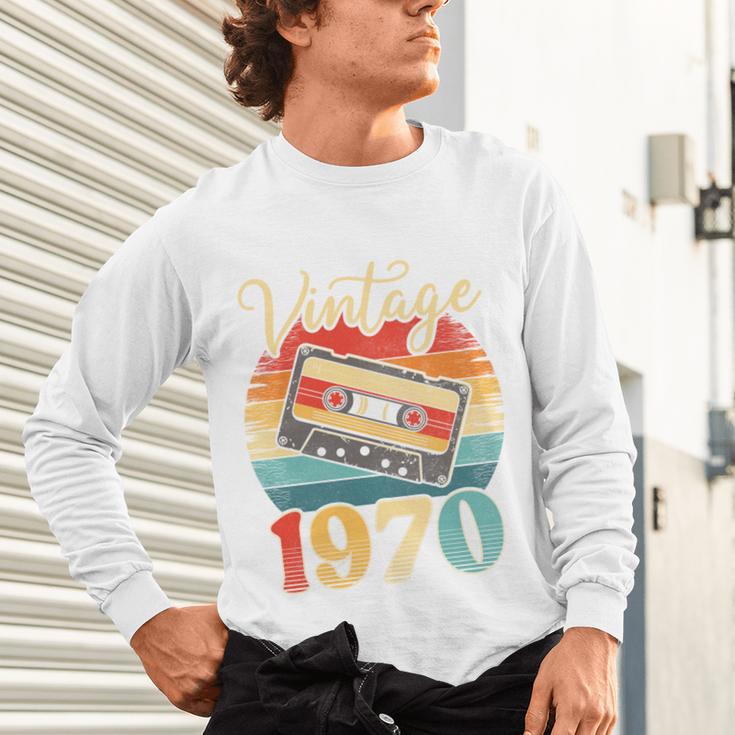 Vintage 1970 Retro Cassette Tape 70s Born Nostalgia Birthday Unisex Long Sleeve T-Shirt