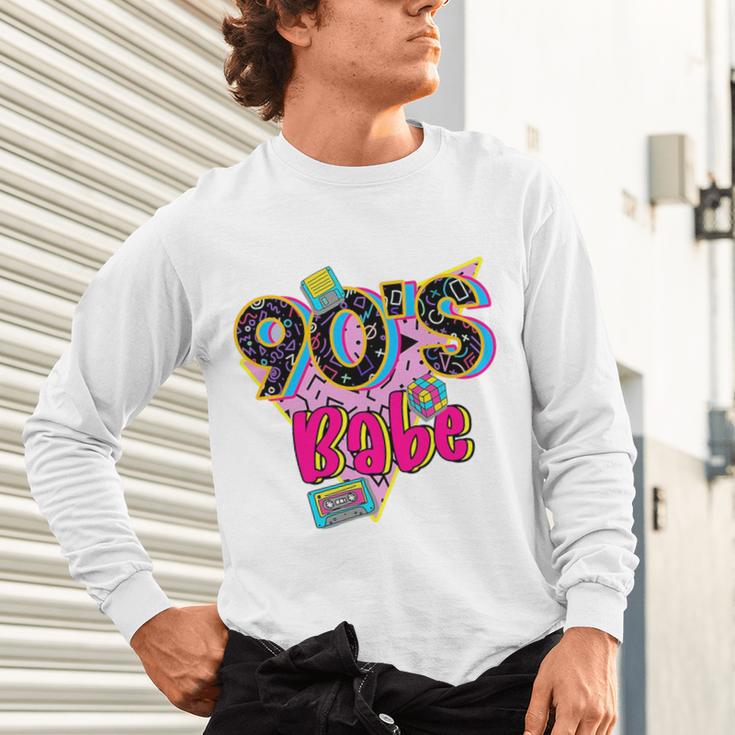 Vintage 90's Babe Party Back To 90s Cassette Nostalgia Premium Tri-Blend Unisex Long Sleeve T-Shirt