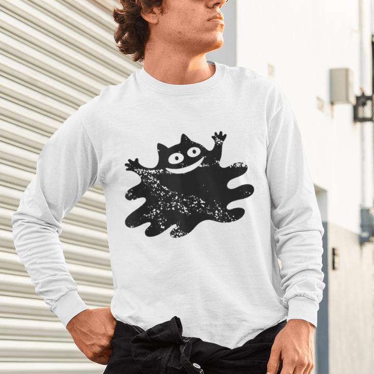Yk2 Grunge Scary Cat With Tail Tomboy 90s Nostalgia Indie Unisex Long Sleeve T-Shirt