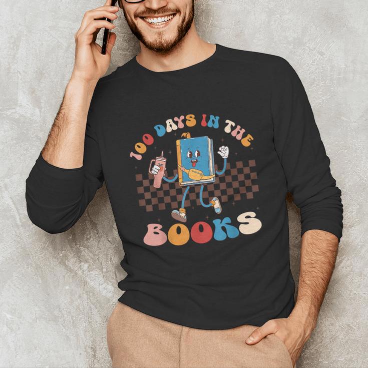 100 Days In The Books Celebration Retro School Unisex Long Sleeve T-Shirt