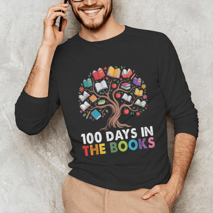 100 Days In The Books Reading Teachers Librarians School Unisex Long Sleeve T-Shirt