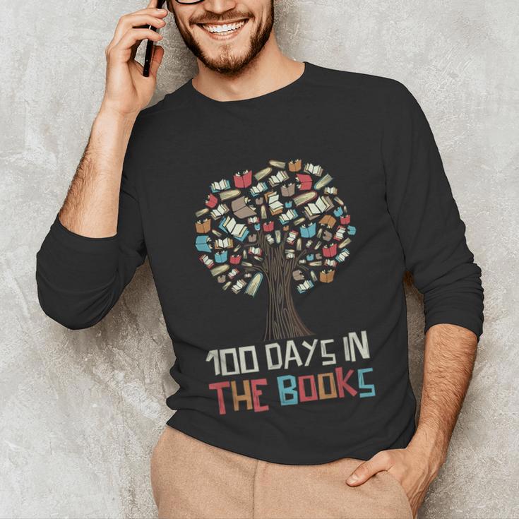 100 Days In The Books Tree Reading Teacher Student 100th Day Unisex Long Sleeve T-Shirt 100 Days In The Books Tree Reading Teacher Student 100th Day Unisex Long Sleeve T-Shirt