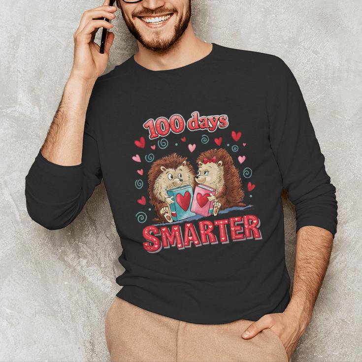 100 Days Smarter Shirt Cute Hedgehog Love Books School Tee Unisex Long Sleeve T-Shirt 100 Days Smarter Shirt Cute Hedgehog Love Books School Tee Unisex Long Sleeve T-Shirt