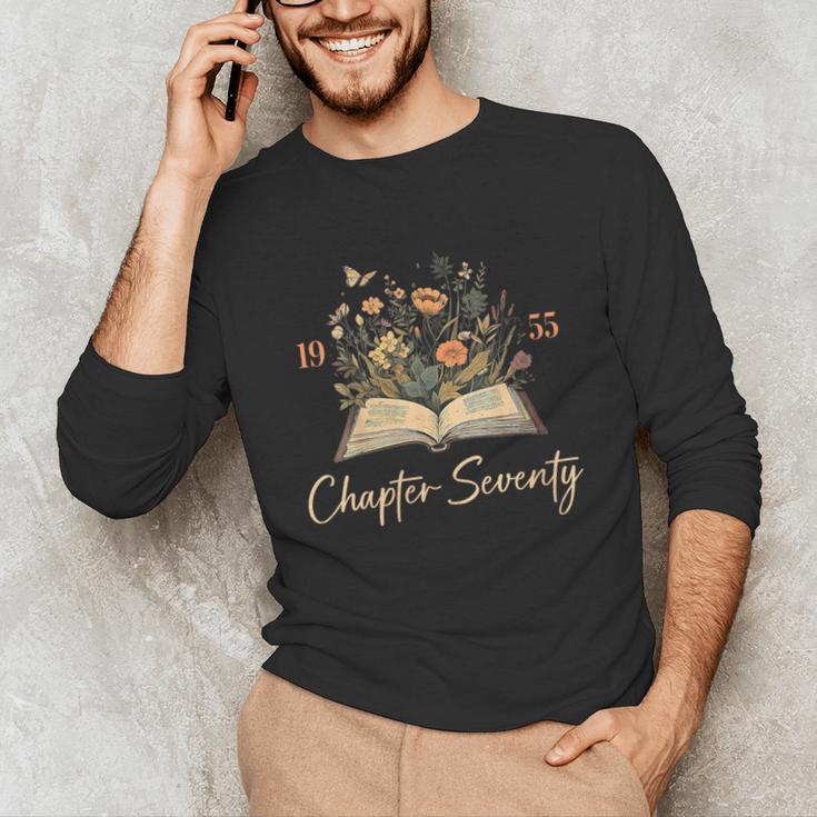 1955 Chapter Seventy 70th Birthday Wildflower Book 70 Yr Old Unisex Long Sleeve T-Shirt