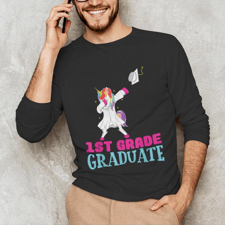 1st Grade Graduation Dabbing Unicorn Lover T-Shirt Kids Unisex Long Sleeve T-Shirt
