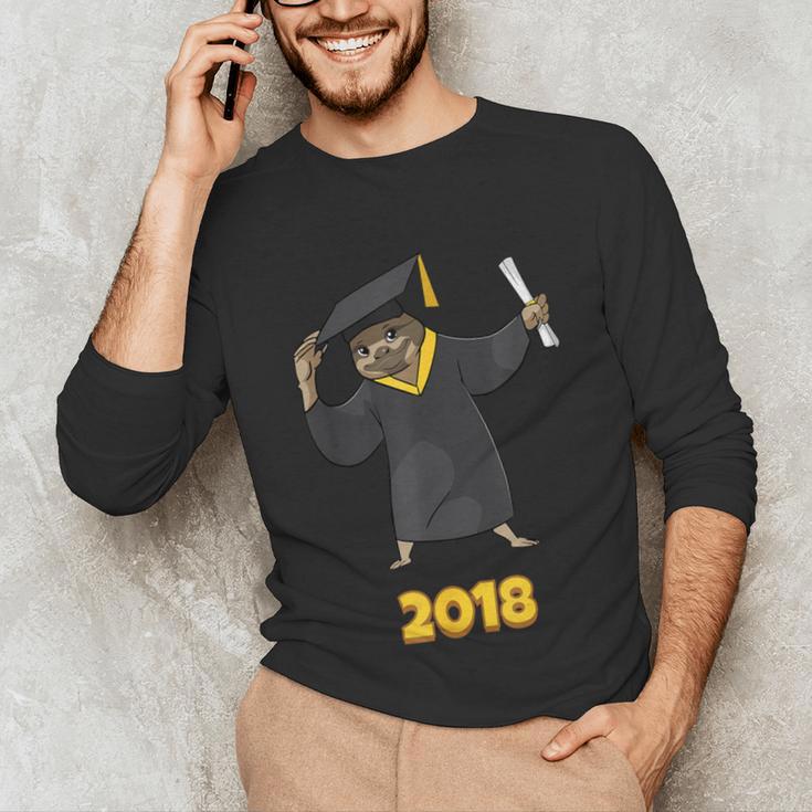 2018 Graduation Shirts Sloth Lovers For Women Teens Unisex Long Sleeve T-Shirt