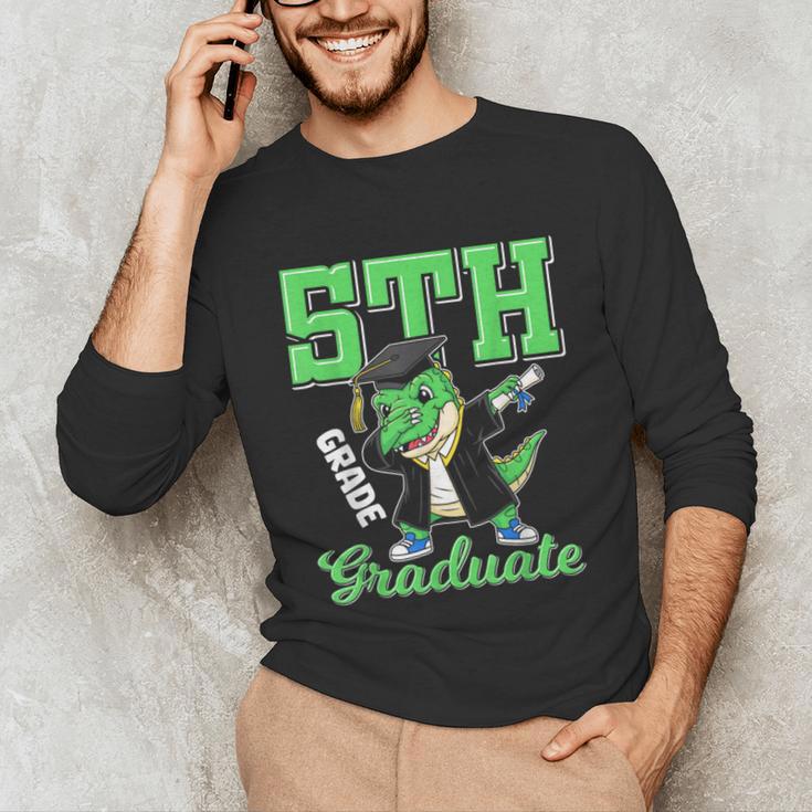 5th Grade Graduate Dinosaur Dab Graduation School Unisex Long Sleeve T-Shirt