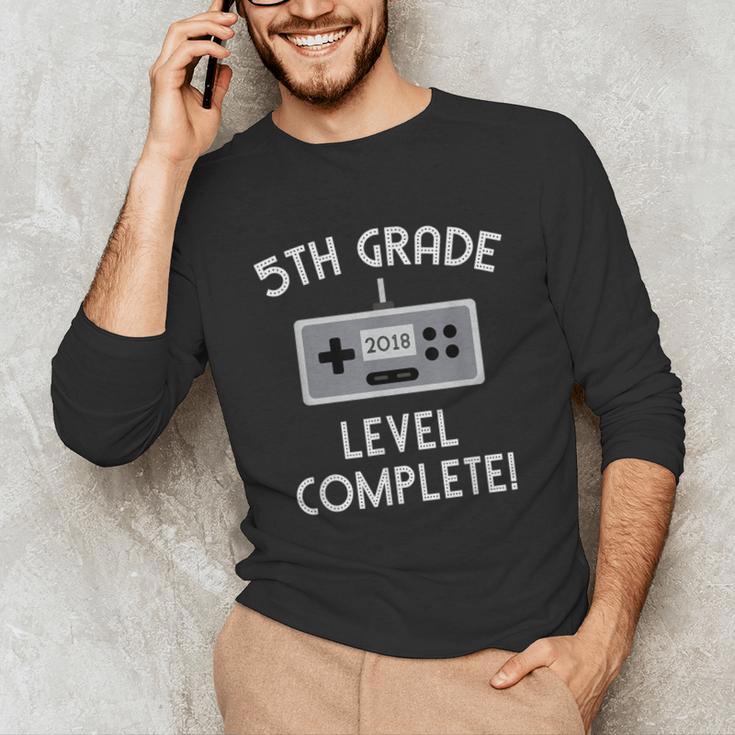 5th Grade Graduation Shirt Level Complete Video Gamer Unisex Long Sleeve T-Shirt