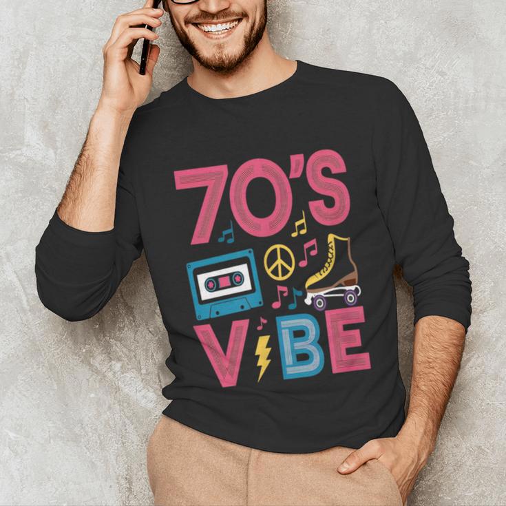 70s Retro Style Roller Skate Cassette Music Nostalgia Unisex Long Sleeve T-Shirt 70s Retro Style Roller Skate Cassette Music Nostalgia Unisex Long Sleeve T-Shirt