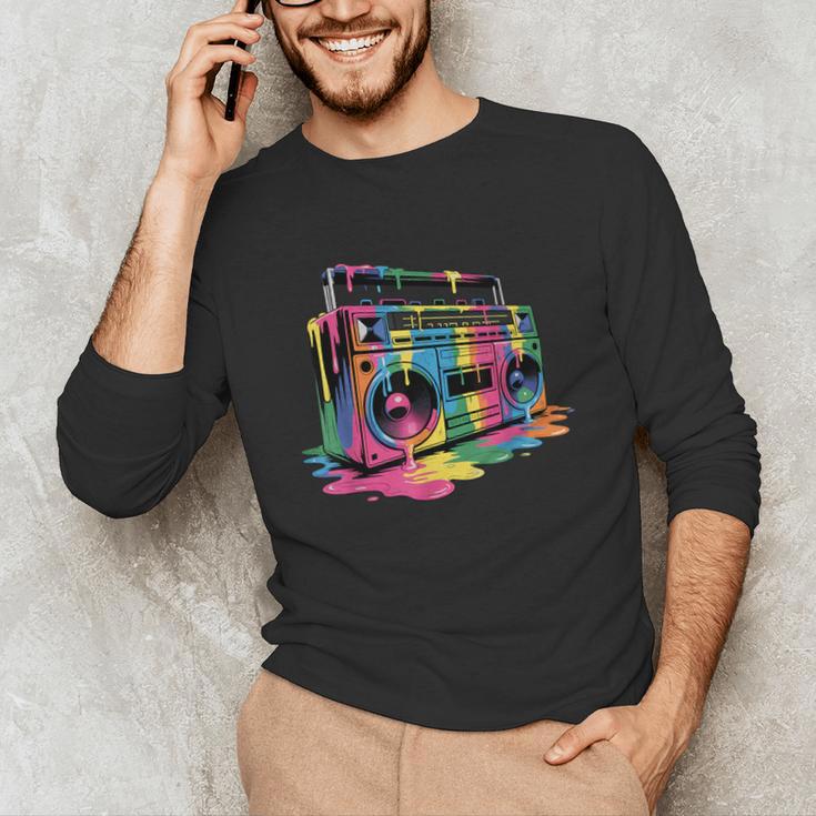 80s 90s Hip Hop Nostalgia Retro Boombox Music Lovers Unisex Long Sleeve T-Shirt 80s 90s Hip Hop Nostalgia Retro Boombox Music Lovers Unisex Long Sleeve T-Shirt