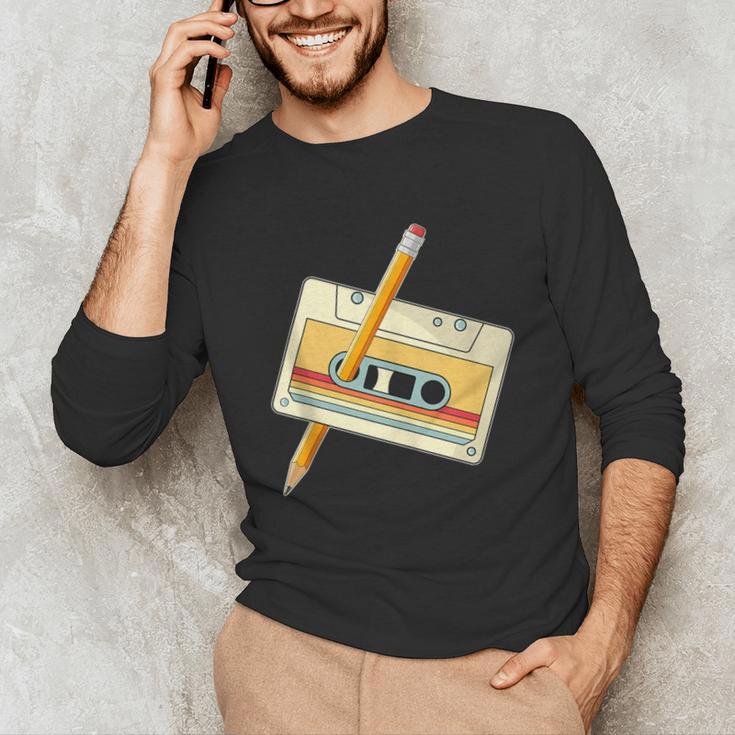 80's 90's Retro Music Party Costume Nostalgia Cassette Unisex Long Sleeve T-Shirt