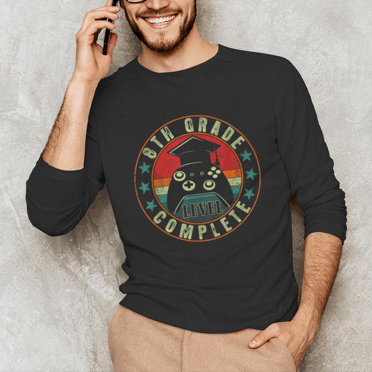 8th Grade Graduation Gamer 8th Grade Level Complete Unisex Long Sleeve T-Shirt