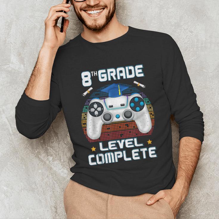 8th Grade Level Complete Graduation Class 2023 Gamer Boys Unisex Long Sleeve T-Shirt