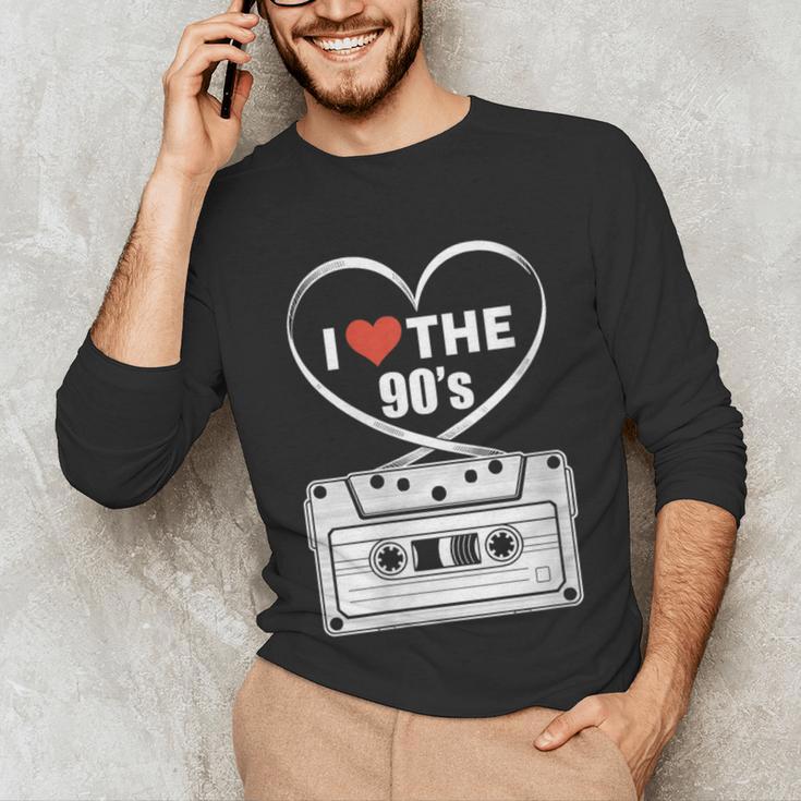 90s Nostalgia Cassette Heart Retro I Love The 90s Unisex Long Sleeve T-Shirt 90s Nostalgia Cassette Heart Retro I Love The 90s Unisex Long Sleeve T-Shirt