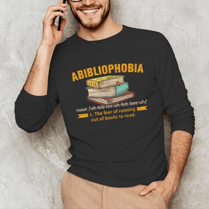 Abibliophobia Perfect For Young Book Lover Bookworm Reader Unisex Long Sleeve T-Shirt