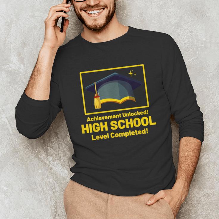 Achievement Unlocked High School Graduation Gamer Unisex Long Sleeve T-Shirt