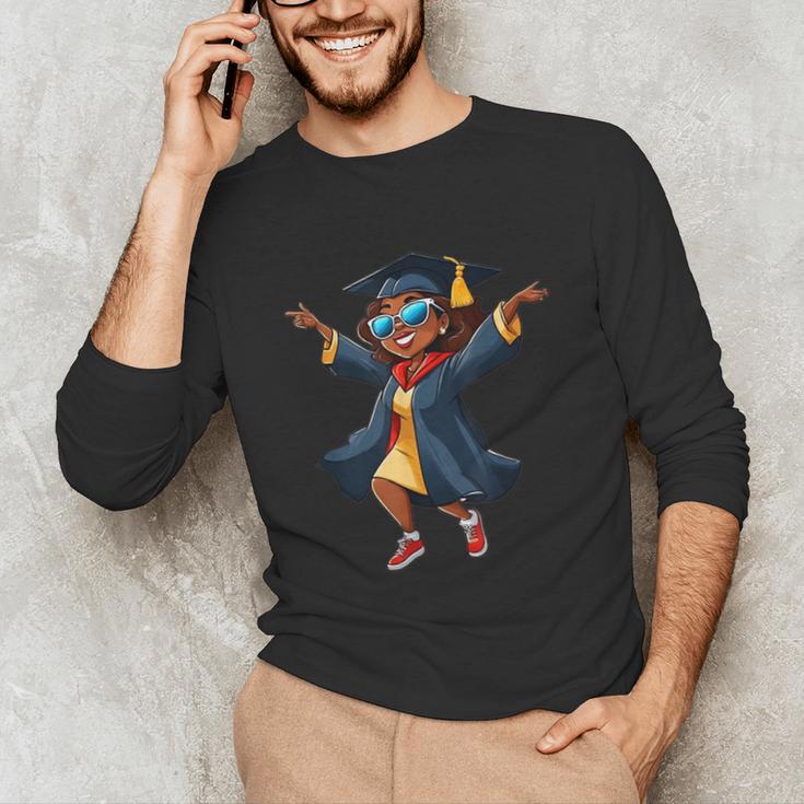 African American Woman Girl Graduation Class Unisex Long Sleeve T-Shirt